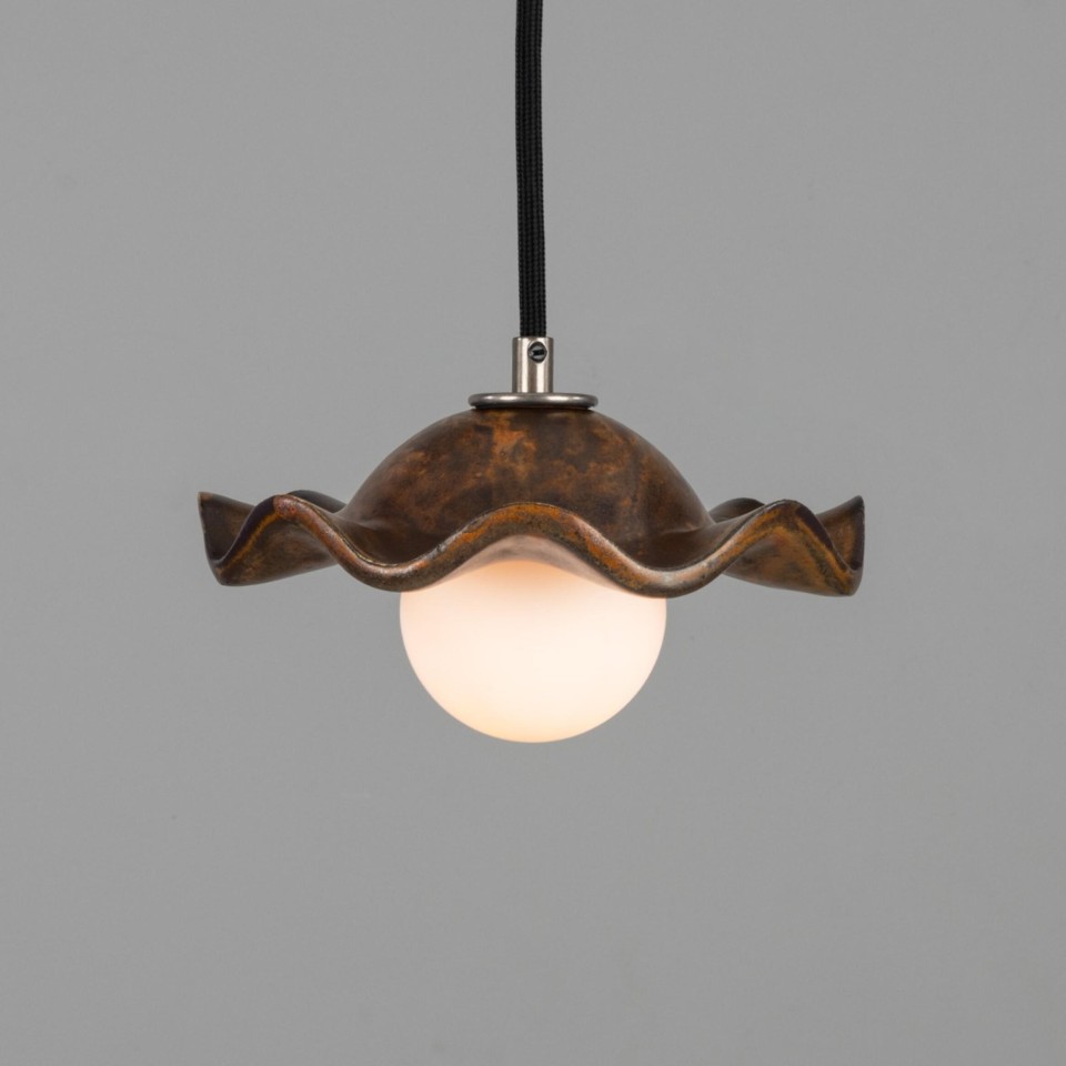Rivale ceiling light ceramic rust iron/glass 21 cm