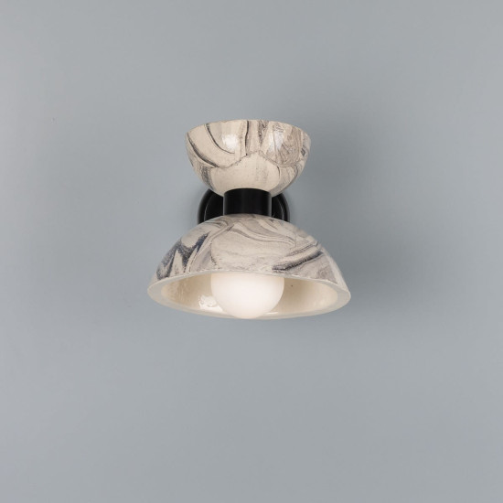 Nakaii vägglampa marmorerad keramik/mässing 24 cm Nakaii vägglampa marmorerad keramik/mässing 24 cm