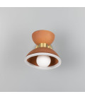 Nakaii Wall Light Terracotta White Ceramic/Brass 24cm
