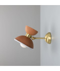 Nakaii Wall Light Terracotta White Ceramic/Brass 24cm