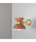 Nakaii Wall Light Terracotta White Ceramic/Brass 24cm