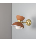 Nakaii Wall Light Terracotta White Ceramic/Brass 24cm