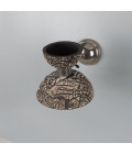 Nakaii Wall Light Black Ceramic/Brass 24cm Mullan Lighting Nakaii Wall Light Black Ceramic/Brass 24cm