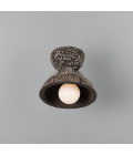 Nakaii Wall Light Black Ceramic/Brass 24cm Mullan Lighting Nakaii Wall Light Black Ceramic/Brass 24cm