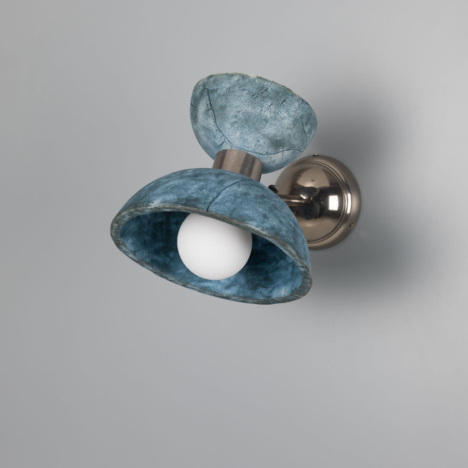 Nakaii wall light blue earth ceramic/brass 24cm