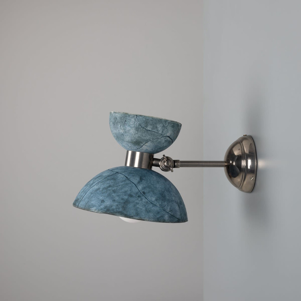 Nakaii wall light blue earth ceramic/brass 24cm