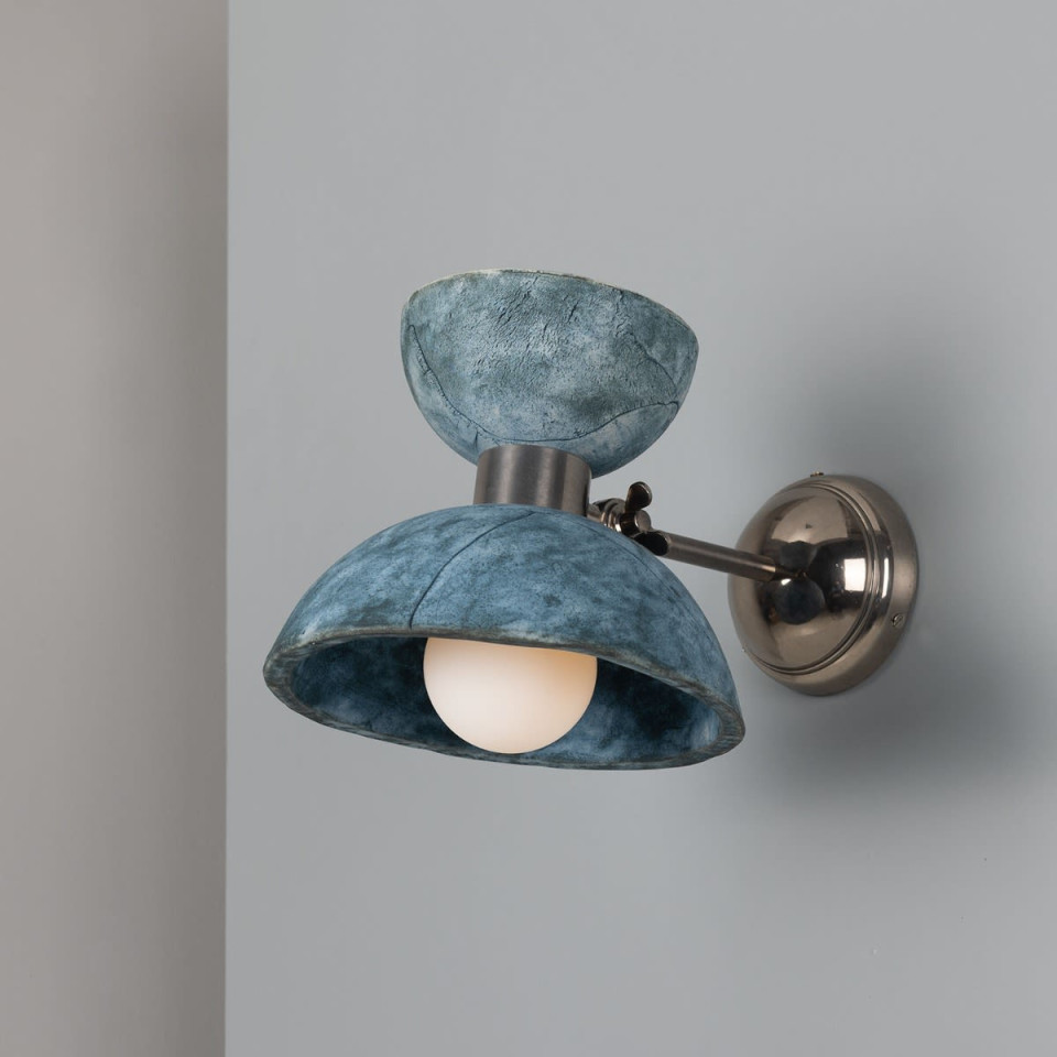 Nakaii wall light blue earth ceramic/brass 24cm