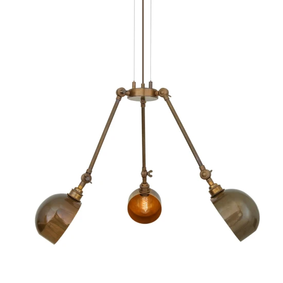 Neiva 3-Lt kristallkrona mässing 30-70 cm