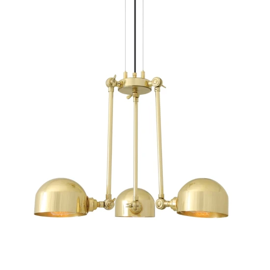 Neiva 3-Lt kristallkrona mässing 30-70 cm