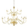 Flemish 20-lt chandelier brass 130 cm