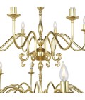 Flemish 20-lt chandelier brass 130 cm