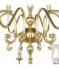 Flemish 20-lt chandelier brass 130 cm