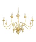 Flemish 8-lt chandelier brass 87 cm