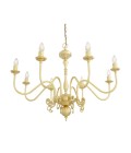 Flemish 8-lt chandelier brass 87 cm