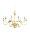 Flemish 8-lt chandelier brass 87 cm