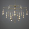 Pisa 21-lt chandelier brass 138 cm
