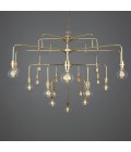 Pisa 21-lt chandelier brass 138 cm