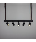 Holmes 5-Lt Linear Ceiling Light Brass/Matte Black 100 cm Mullan Lighting Holmes 5-Lt Linear Ceiling Light Brass/Matte Black 100 cm