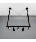 Holmes 5-Lt Linear Ceiling Light Brass/Matte Black 100 cm Mullan Lighting Holmes 5-Lt Linear Ceiling Light Brass/Matte Black 100 cm