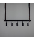 Holmes 5-Lt Linear Ceiling Light Brass/Matte Black 100 cm Mullan Lighting Holmes 5-Lt Linear Ceiling Light Brass/Matte Black 100 cm