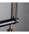 Holmes 5-Lt Linear Ceiling Light Brass/Matte Black 100 cm Mullan Lighting Holmes 5-Lt Linear Ceiling Light Brass/Matte Black 100 cm