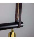 Holmes 5-Lt Linear Ceiling Light Brass/Matte Black 100 cm Mullan Lighting Holmes 5-Lt Linear Ceiling Light Brass/Matte Black 100 cm
