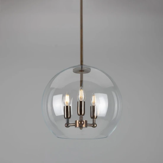Clermont 3-Lt Mini-Kristallkrona Mässing/Glas 35 cm.
