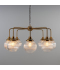 Genua 8-ljus ljuskrona mässing/prismatiskt glas 109 cm