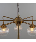 Genua 8-ljus ljuskrona mässing/prismatiskt glas 109 cm