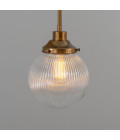 Genua 8-ljus ljuskrona mässing/prismatiskt glas 109 cm