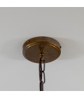 Genua 8-ljus ljuskrona mässing/prismatiskt glas 109 cm