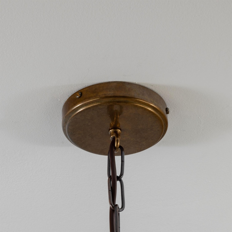 Genua 8-ljus ljuskrona mässing/prismatiskt glas 109 cm