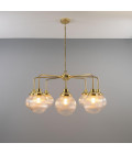 Genua 8-ljus ljuskrona mässing/prismatiskt glas 109 cm