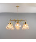 Genua 8-ljus ljuskrona mässing/prismatiskt glas 109 cm