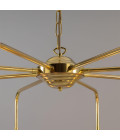Genua 8-ljus ljuskrona mässing/prismatiskt glas 109 cm
