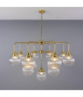Genua 13-ljus ljuskrona mässing/prismatiskt glas 124 cm Mullan Lighting Genua 13-ljus ljuskrona mässing/prismatiskt glas 124 cm