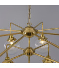 Genua 13-ljus ljuskrona mässing/prismatiskt glas 124 cm Mullan Lighting Genua 13-ljus ljuskrona mässing/prismatiskt glas 124 cm