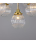 Genua 13-ljus ljuskrona mässing/prismatiskt glas 124 cm Mullan Lighting Genua 13-ljus ljuskrona mässing/prismatiskt glas 124 cm