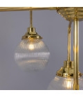 Genua 13-ljus ljuskrona mässing/prismatiskt glas 124 cm Mullan Lighting Genua 13-ljus ljuskrona mässing/prismatiskt glas 124 cm