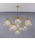 Genua 13-ljus ljuskrona mässing/prismatiskt glas 124 cm Mullan Lighting Genua 13-ljus ljuskrona mässing/prismatiskt glas 124 cm
