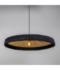 Syracuse taklampa raffia/svart tofs/mässing 78 cm Mullan Lighting Syracuse taklampa raffia/svart tofs/mässing 78 cm