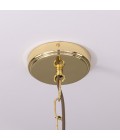 Genoa 21-lt chandelier brass/prismatic glass 158 cm