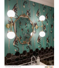 Yaounde Wall Light Brass/Glass 50 cm Mullan Lighting Yaounde Wall Light Brass/Glass 50 cm