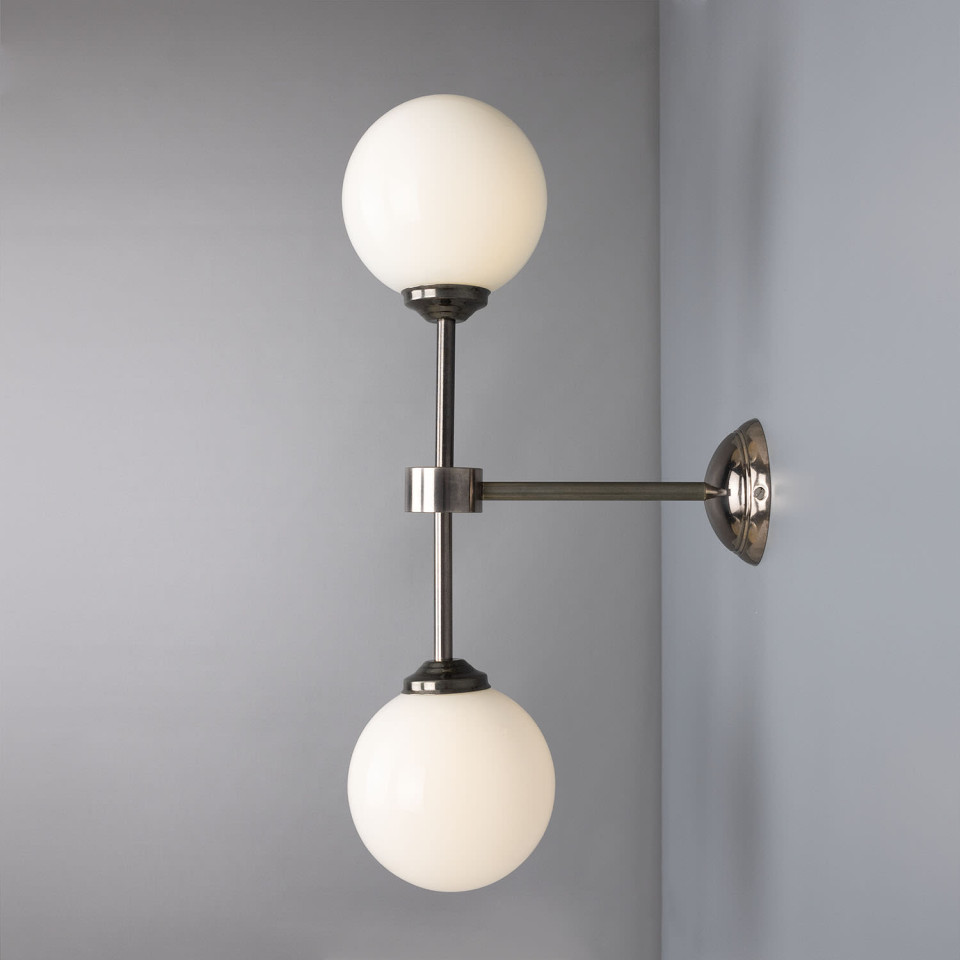 Yaounde Wall Light Brass/Glass 50 cm Mullan Lighting Yaounde Wall Light Brass/Glass 50 cm