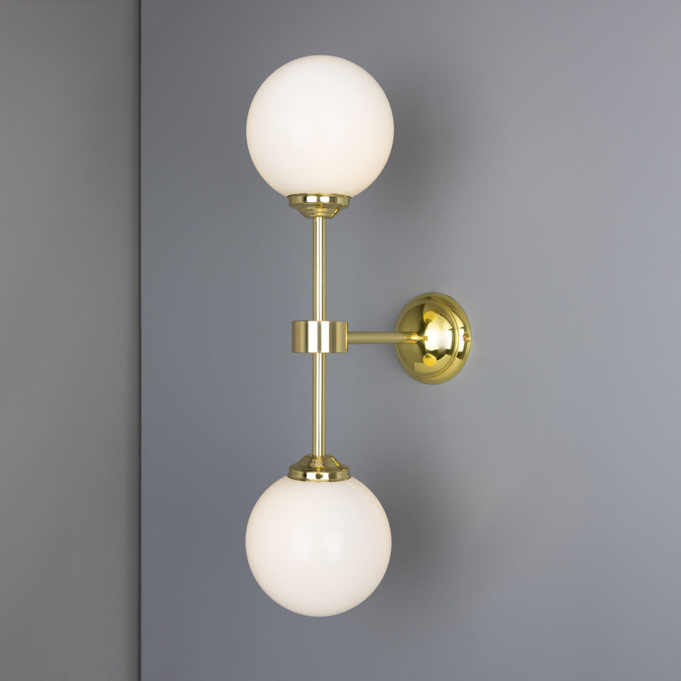 Yaounde Wall Light Brass/Glass 50 cm Mullan Lighting Yaounde Wall Light Brass/Glass 50 cm