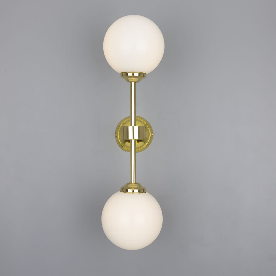 Yaounde Wall Light Brass/Glass 50 cm Mullan Lighting Yaounde Wall Light Brass/Glass 50 cm