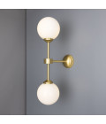Yaounde Wall Light Brass/Glass 50 cm Mullan Lighting Yaounde Wall Light Brass/Glass 50 cm