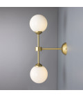 Yaounde Wall Light Brass/Glass 50 cm Mullan Lighting Yaounde Wall Light Brass/Glass 50 cm