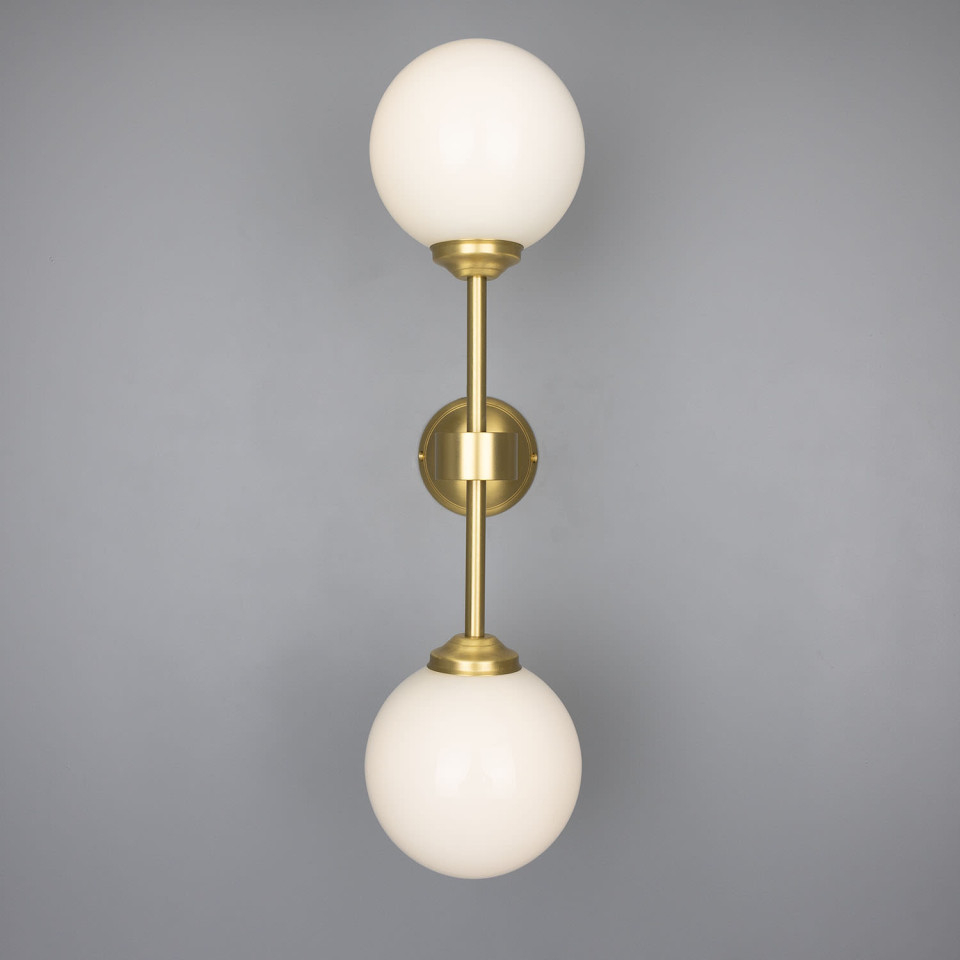 Yaounde Wall Light Brass/Glass 50 cm Mullan Lighting Yaounde Wall Light Brass/Glass 50 cm