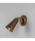 Cashel cone hotel wall light brass 20 cm